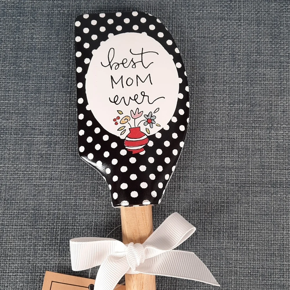 Silicone Spatula Best Mom Ever Design Heat Resistant Dishwasher Safe Gift NWT